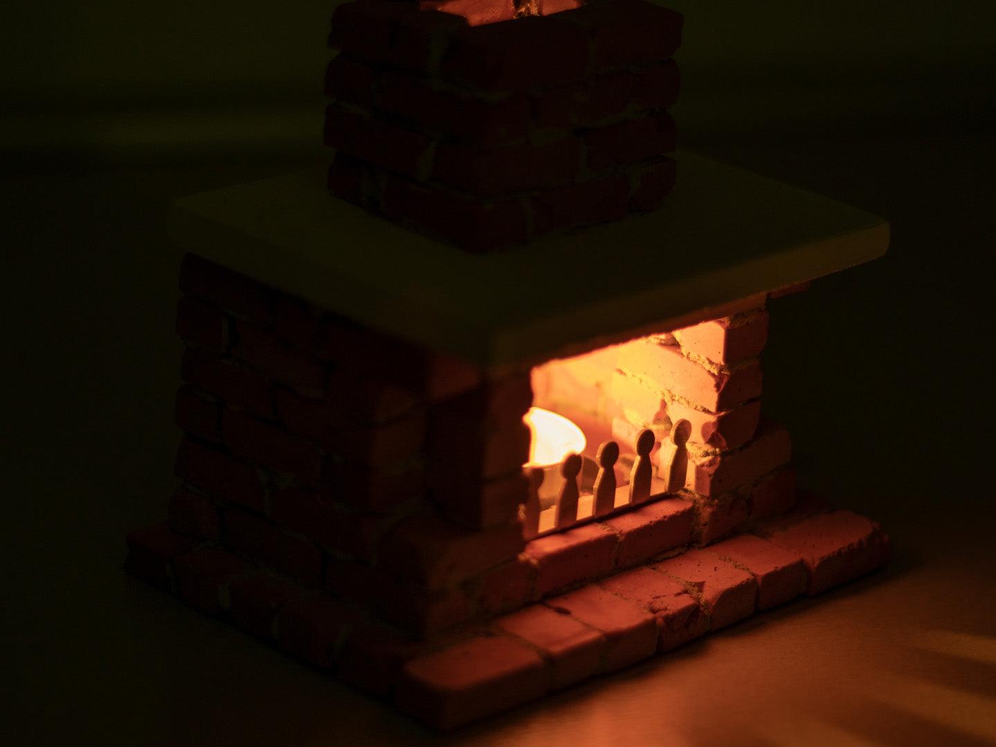 Mini Fireplace Build-Set | DIY Christmas Craft for Adults & Kids - MalukCraft